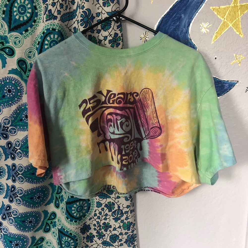 Tie dye music festival top